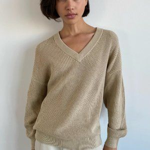 TNA Beacon Sweater in Olive Beige